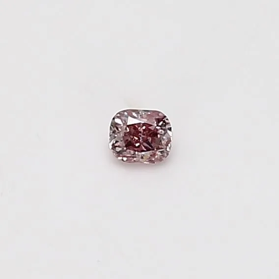 0.07 Carat Cushion Brilliant Fancy Intense Pink Natural Diamond