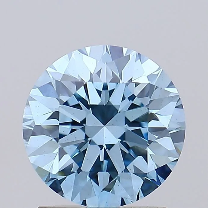 1.51 Carat Round Fancy Vivid Blue VS1 Lab Diamond 1 1.51 Carat Round Fancy Vivid Blue VS1 Lab Diamond