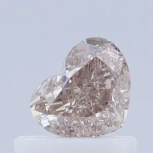 0.51 Carat Heart Fancy Light Brown VS1 Natural Diamond
