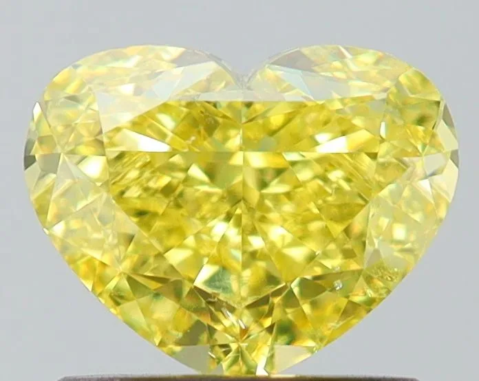 1 Carat Heart Fancy Intense Yellow SI2 Natural Diamond 1 1 Carat Heart Fancy Intense Yellow SI2 Natural Diamond