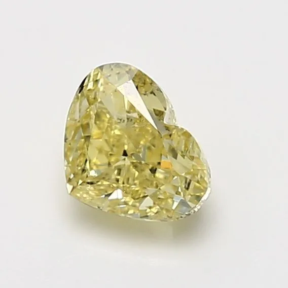 1.01 Carat Heart Fancy Intense Yellow SI2 Natural Diamond