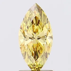 1.31 Carat Marquise Fancy Vivid Yellow VVS2 Lab Diamond