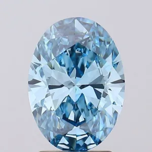 2.05 Carat Oval Fancy Vivid Blue VS1 Lab Diamond