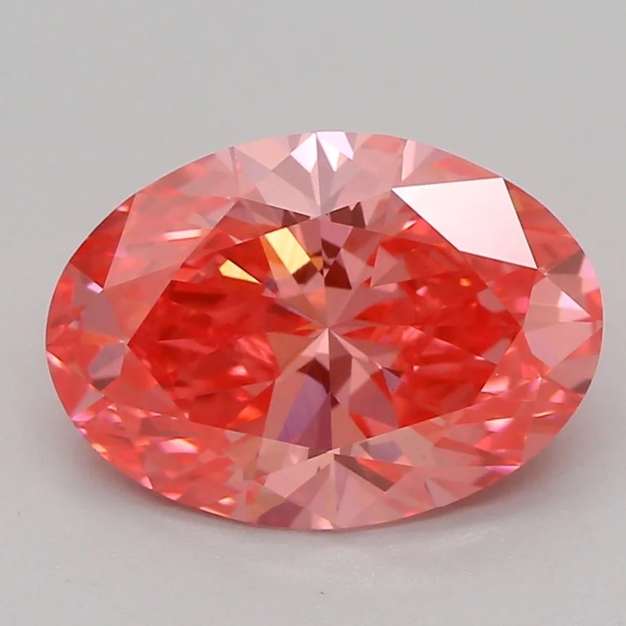 1.53 Carat Fancy Vivid Pink VS1 OVAL Lab Diamond