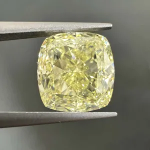 3.01 Carat Cushion Brilliant Fancy Light Yellow VS1 Natural Diamond