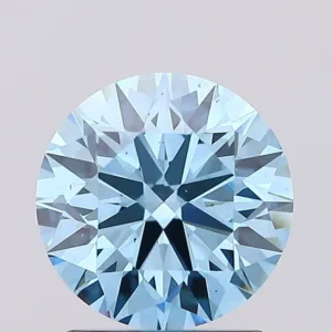 1.54 Carat Round Fancy Vivid Blue VS2 Lab Diamond