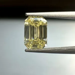 0.72 Carat Emerald Fancy Intense Yellow SI1 Natural Diamond