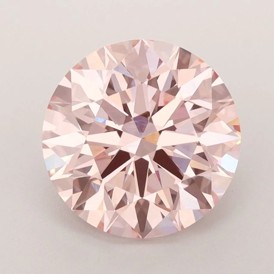 3.2 Carat Round Fancy Intense Pink VS1 Lab Diamond