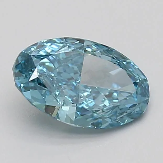 0.9 Carat Fancy Vivid Blue VS1 OVAL Lab Diamond