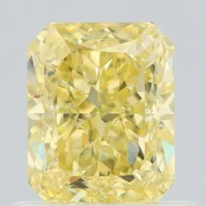 0.81 Carat Radiant Fancy Yellow VVS1 Natural Diamond