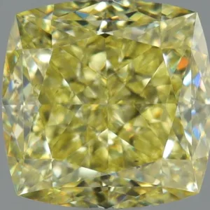 1.25 Carat Cushion Brilliant Fancy Intense Yellow SI1 Natural Diamond