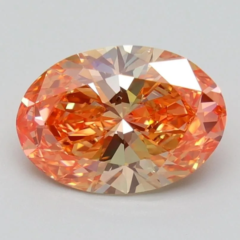 1.98 Carat Fancy Intense Orange Pink VVS1 OVAL Lab Diamond