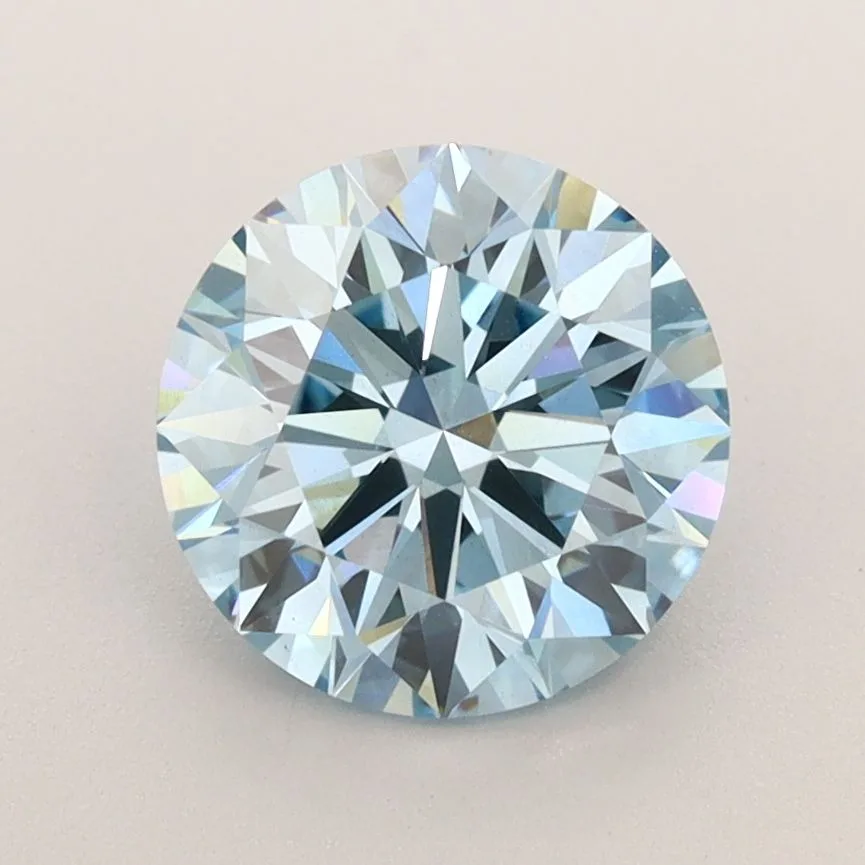 2.12 Carat Round Fancy Vivid Blue VS1 Lab Diamond