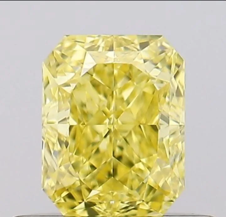 0.5 Carat Radiant Fancy Intense Yellow VVS2 Natural Diamond 1 0.5 Carat Radiant Fancy Intense Yellow VVS2 Natural Diamond