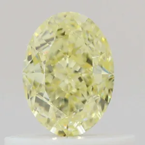 0.57 Carat Oval Fancy Yellow VVS2 Natural Diamond