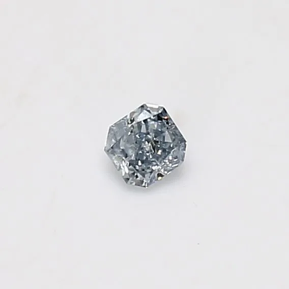 0.12 Carat Radiant Fancy Blue Natural Diamond