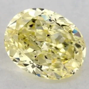 0.86 Carat Oval Fancy Yellow SI2 Natural Diamond