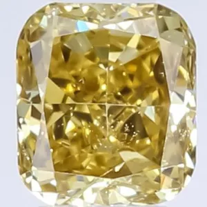 0.4 Carat Radiant Fancy Deep Yellow Natural Diamond