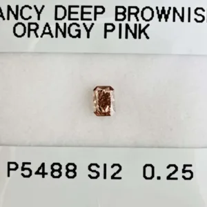 0.25 Carat Radiant Fancy Deep Pink SI2 Natural Diamond