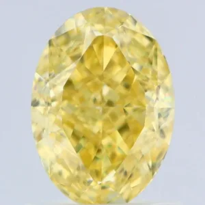 1.13 Carat Oval Fancy Intense Yellow IF Natural Diamond