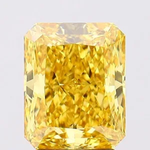 2.73 Carat Radiant Fancy Vivid Yellow VS1 Lab Diamond