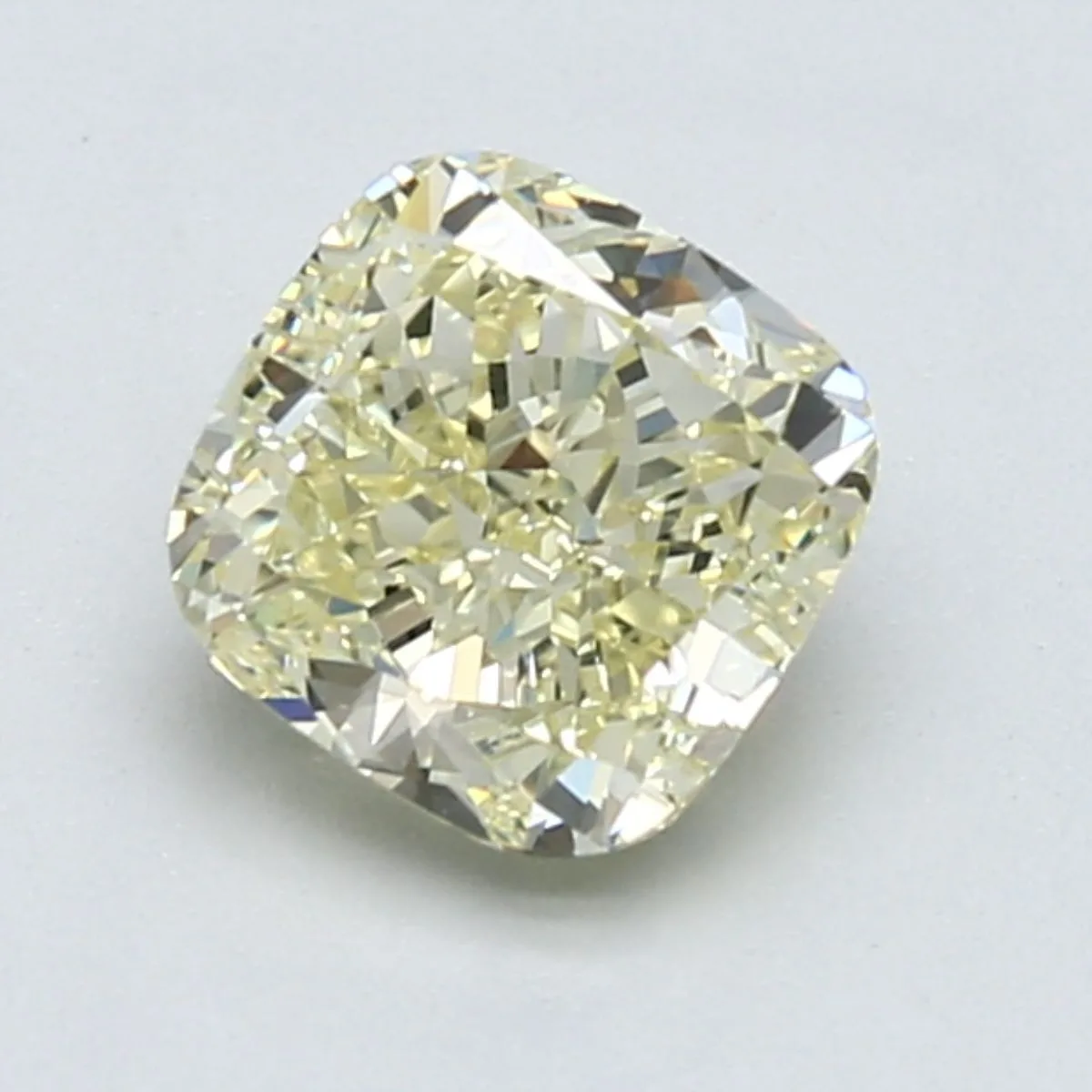 1.52 Carat Cushion Brilliant Fancy Yellow VVS2 Natural Diamond
