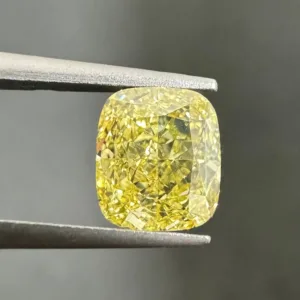 1.12 Carat Cushion Brilliant Fancy Yellow VVS1 Natural Diamond