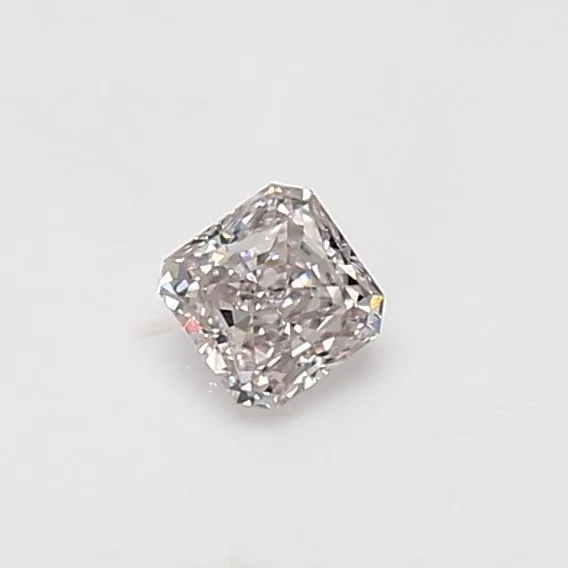 0.29 Carat Radiant Light Pink Brown VVS2 Natural Diamond
