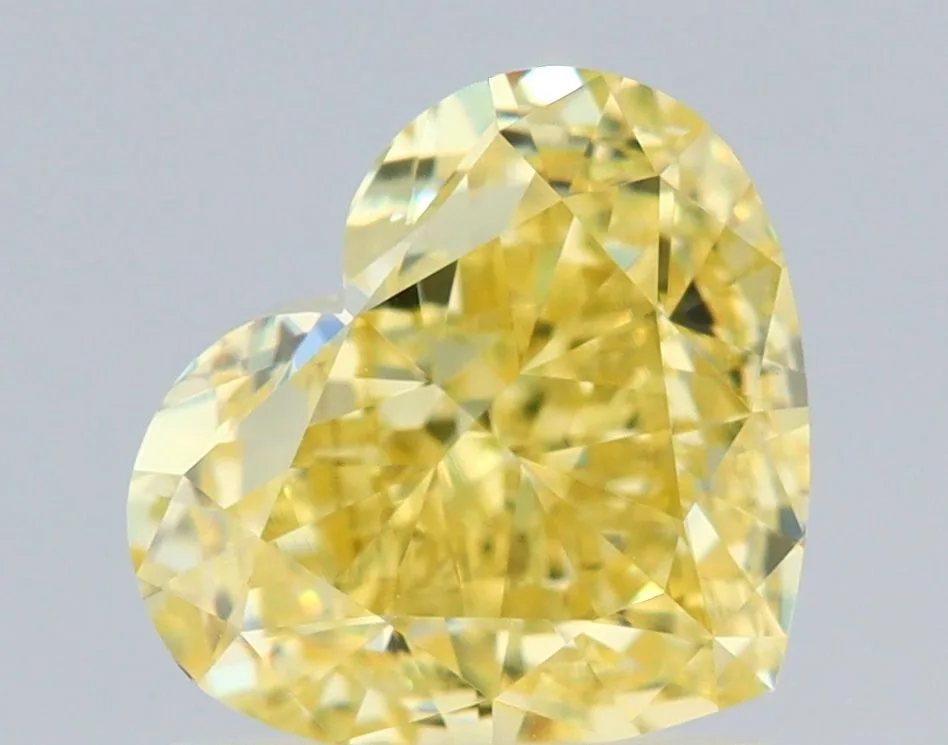 1.52 Carat Heart Fancy Intense Yellow VVS2 Natural Diamond 1 1.52 Carat Heart Fancy Intense Yellow VVS2 Natural Diamond