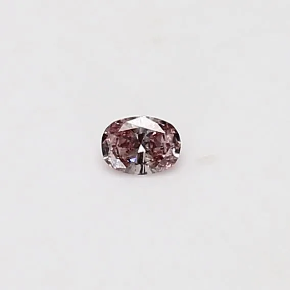 0.06 Carat Oval Fancy Pink Natural Diamond