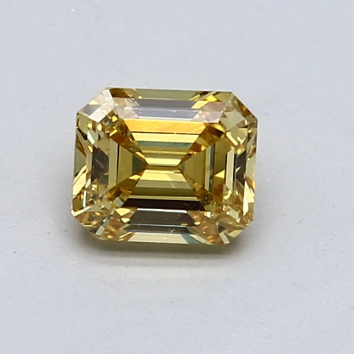 0.81 Carat Emerald Fancy Deep Yellow VS2 Natural Diamond