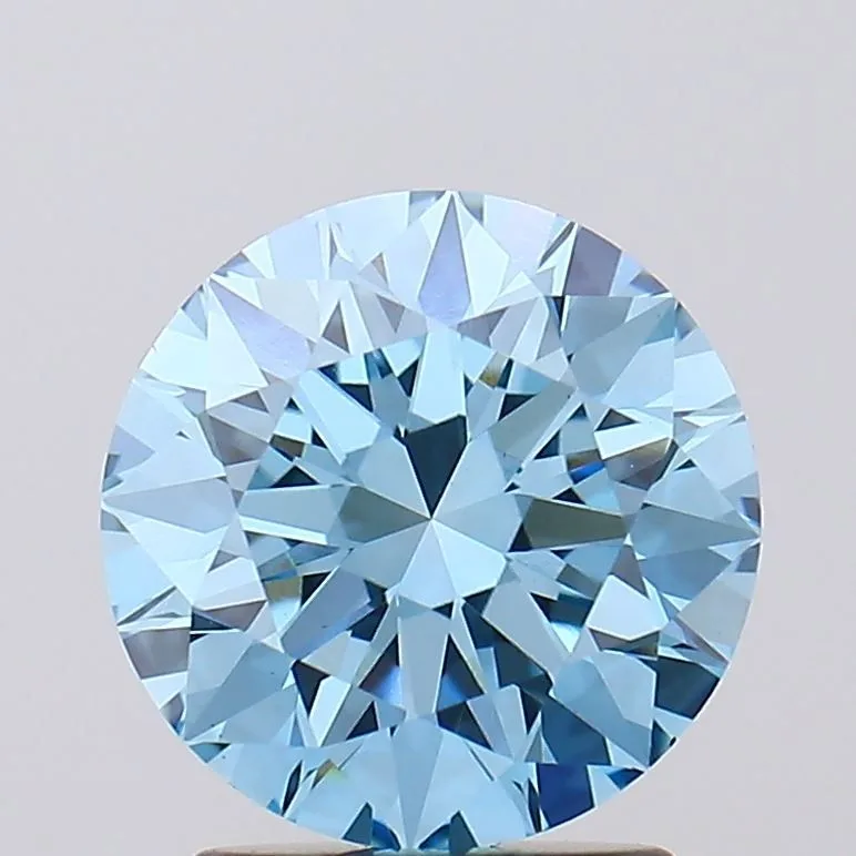 2.01 Carat Round Fancy Vivid Blue VS1 Lab Diamond