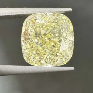 3.03 Carat Cushion Brilliant Fancy Light Yellow SI1 Natural Diamond