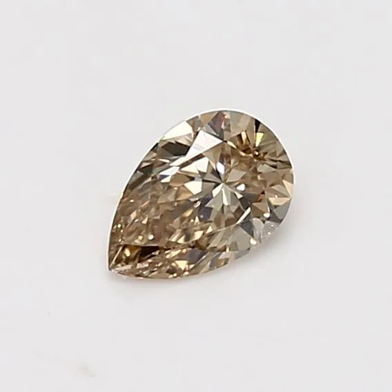 0.39 Carat Pear Fancy Light Brown VS1 Natural Diamond