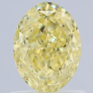 1.02 Carat Oval Fancy Yellow VVS1 Natural Diamond