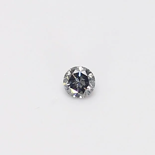 0.06 Carat Round Fancy Gray Blue VS2 Natural Diamond
