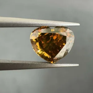 2.01 Carat Heart Fancy Deep Orange Brown VS2 Natural Diamond