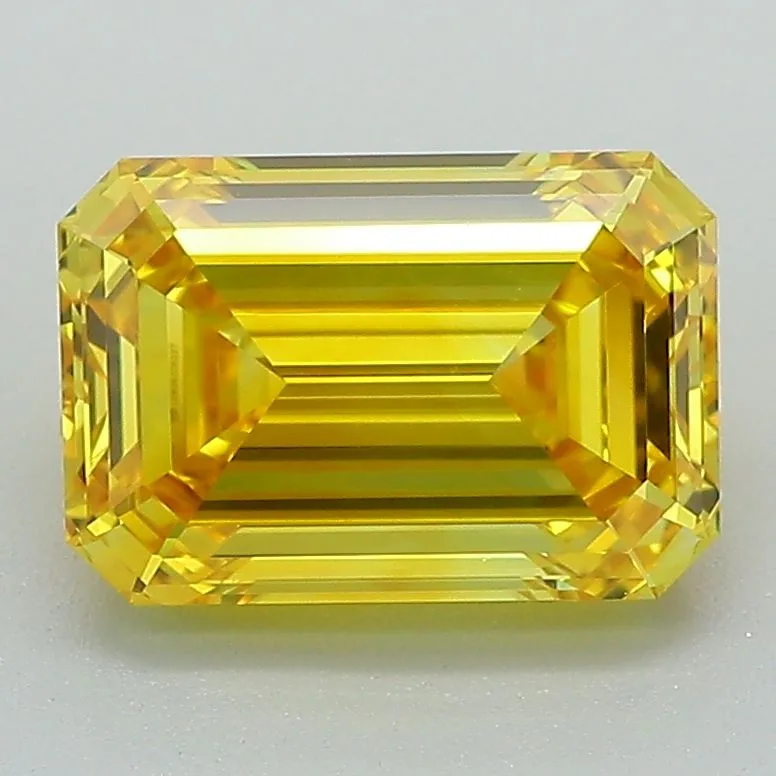 1.97 Carat Fancy Vivid Yellow VVS1 EMERALD Lab Diamond