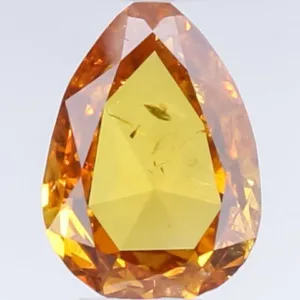 0.37 Carat Pear Fancy Deep Orange Natural Diamond
