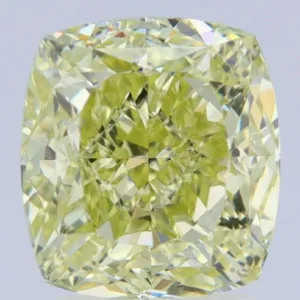 3.03 Carat Cushion Modified Fancy Yellow VS2 Natural Diamond