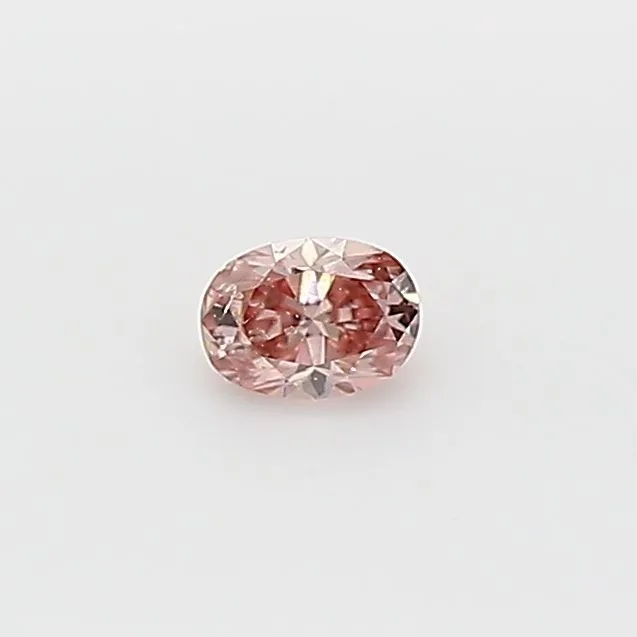 0.09 Carat Oval Fancy Intense Pink Natural Diamond