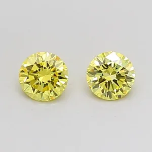 1.03 Carat Round Fancy Vivid Yellow VVS2 Lab Diamond