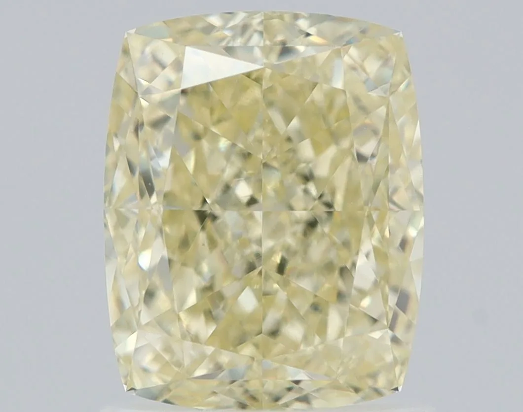1.53 Carat Cushion Brilliant Fancy Light Yellow VS1 Natural Diamond 1 1.53 Carat Cushion Brilliant Fancy Light Yellow VS1 Natural Diamond