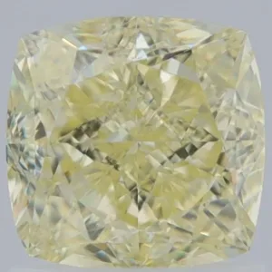 1.5 Carat Cushion Brilliant Fancy Light Yellow VS1 Natural Diamond
