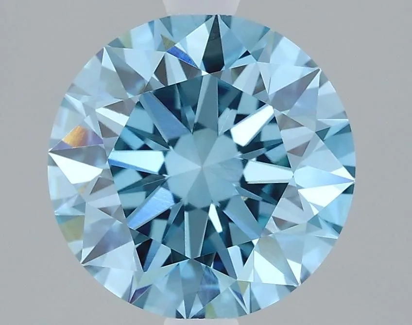 2.1 Carat Round Fancy Vivid Blue VVS2 Lab Diamond 1 2.1 Carat Fancy Vivid Blue VVS2 ROUND Lab Diamond