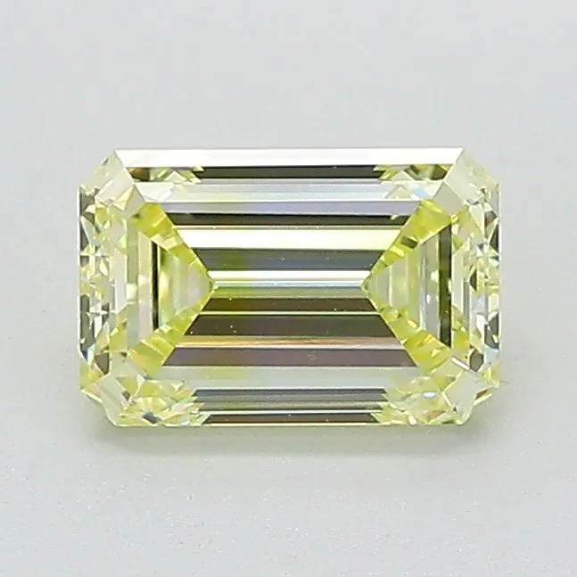 1.0 Carat Fancy Yellow VS1 EMERALD Lab Diamond