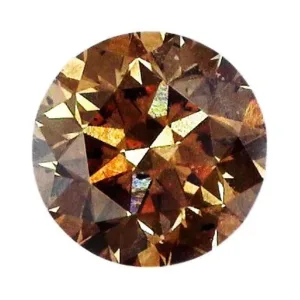 1.68 Carat Round Fancy Dark Orange Brown SI2 Natural Diamond