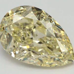 3.09 Carat Pear Fancy Yellow SI1 Natural Diamond
