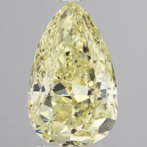 3.52 Carat Pear Fancy Light Yellow VVS2 Natural Diamond