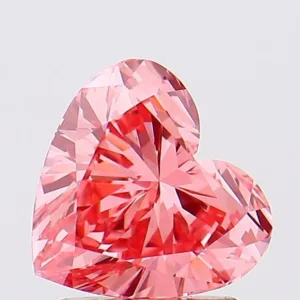 1.77 Carat Heart Fancy Vivid Pink VS1 Lab Diamond
